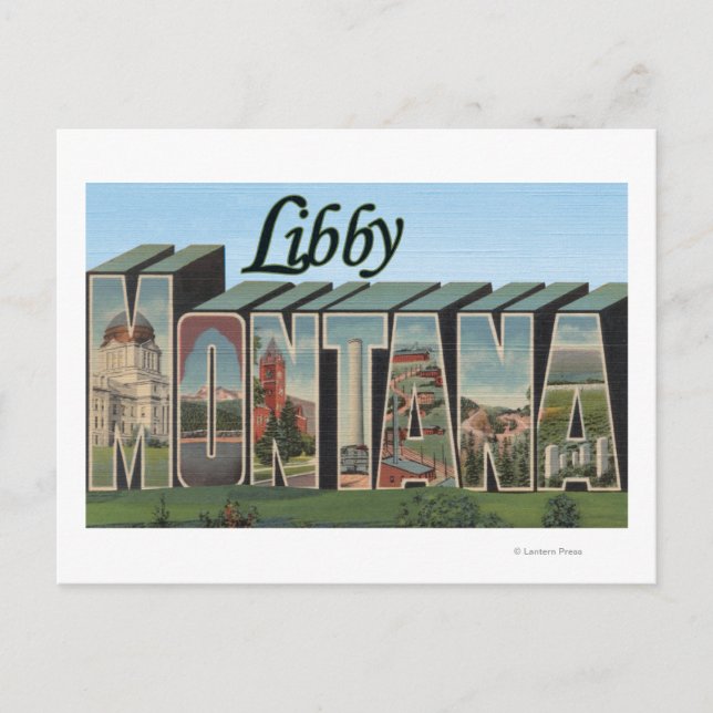Libby, MontanaLarge Letter ScenesLibby, MT Postkarte (Vorderseite)