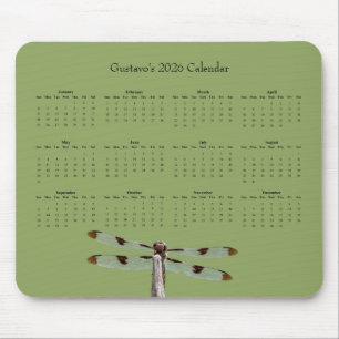 Libelle auf einem Pfosten – Kalender 2026 Mousepad