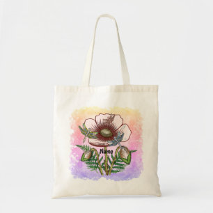 Libelle Blasse Mohnblume Tragetasche