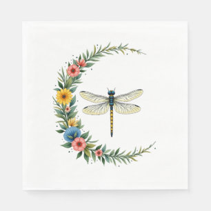 Libelle Boho Halbmond Friedenszeichen Hippie Dra Serviette