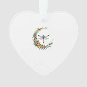 Libelle Boho Halbmond Friedenszeichen Hippie Libel Ornament