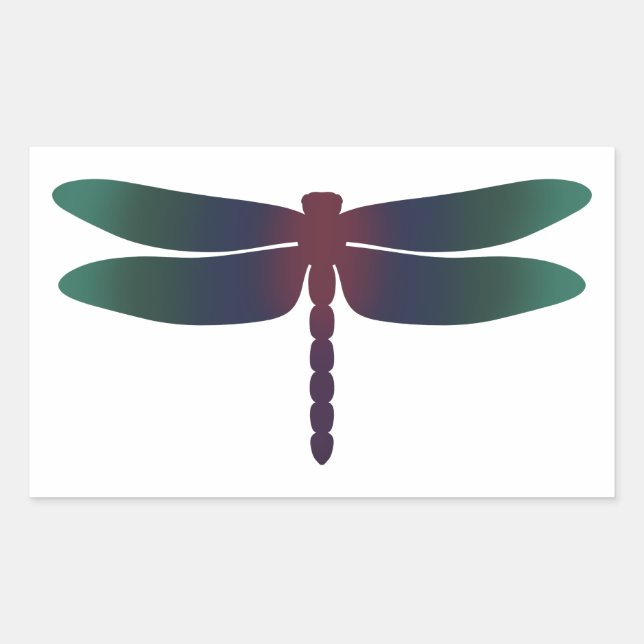 Libelle der Tiefseetiefe Rechteckiger Aufkleber (Vorderseite)