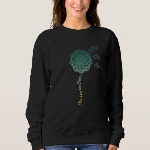 Libelle Farbige Mandala Frieden Zen Yoga Chakra O Sweatshirt