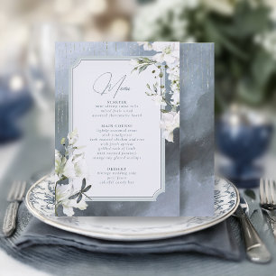 Libelle Floral Sweet 16 Dusty Blue ID1310 Menükarte