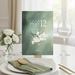 Libelle Floral Sweet 16 Tischnummern ID1310