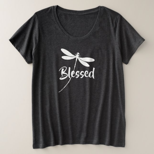 Libelle Große Größe T-Shirt (Design vorne)