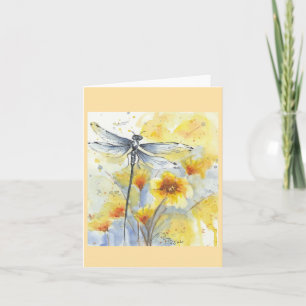 Libelle in den Blumen von Sherry Karte