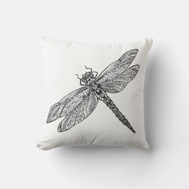 Libelle in der Art Kissen (Vorderseite)