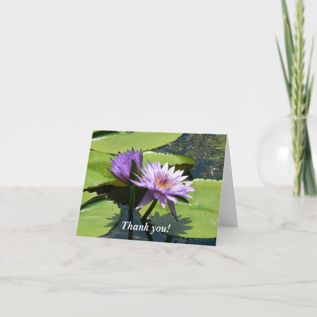 Libelle Lotus Dankeskarte (Vorderseite)