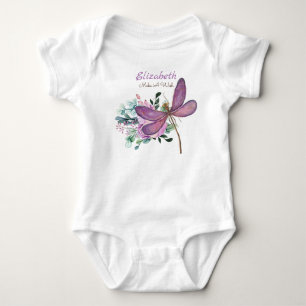 Libelle Mach Ein Wunsch Lila NAMED Neugeborenenges Baby Strampler