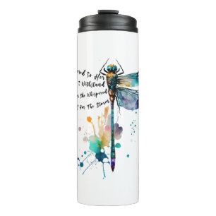 Libelle mit Gedicht Thermosbecher