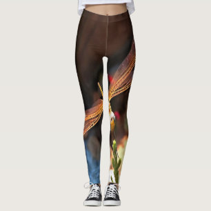 Libelle mit goldgelben Flügeln Leggings