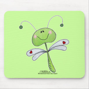 Libelle mit Herz Mousepad