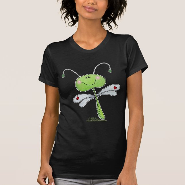 Libelle mit Herz T-Shirt (Vorderseite)