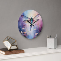 Libelle mit Lila Blume