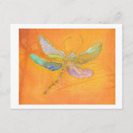 Libelle Silk Malerei Postkarte