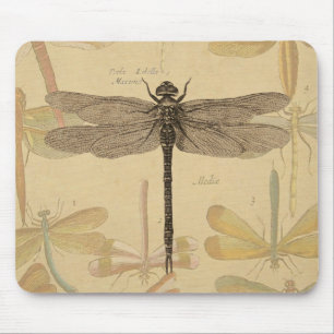 Libelle Vintage Antik Klassik Natur Mousepad