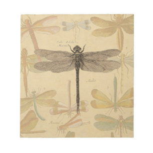 Libelle Vintage Antik Klassik Natur Notizblock