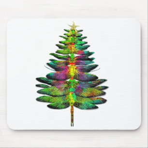 Libelle Weihnachtsbaum Libelle Xmas  Mousepad