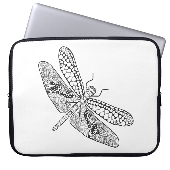 Libelle Zendoodle Laptopschutzhülle (Vorderseite)