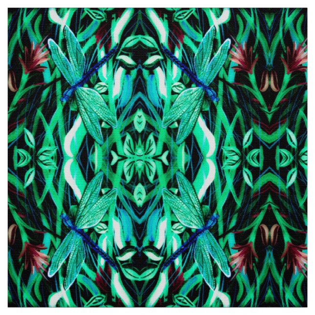 Libellen-Aqua-Stoff Stoff (Muster)