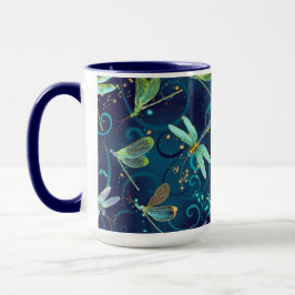 Libellen Aquamarin 15oz Combo-Tasse Tasse