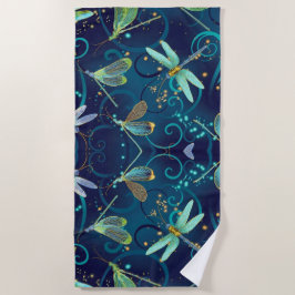 Libellen Aquamarin Strandtuch