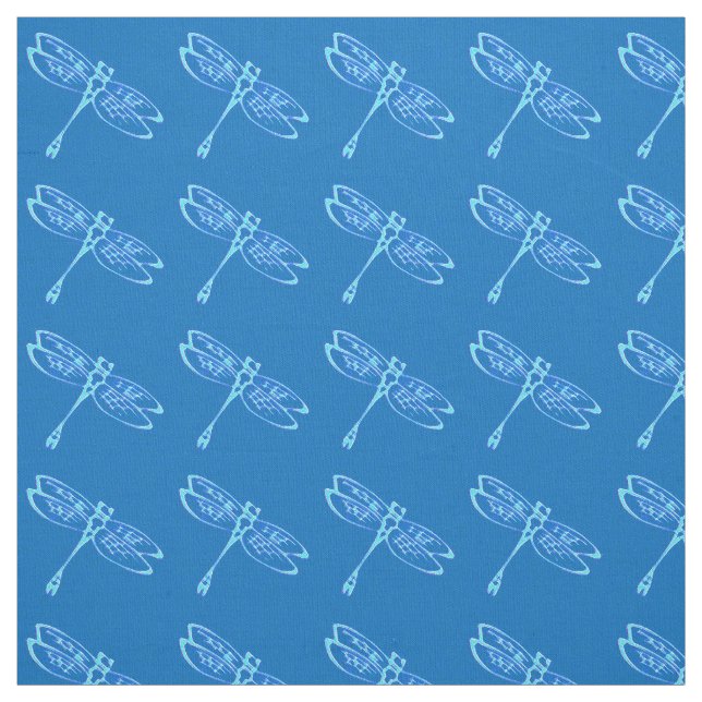 Libellen, blass auf Denim Blau Stoff (Muster)