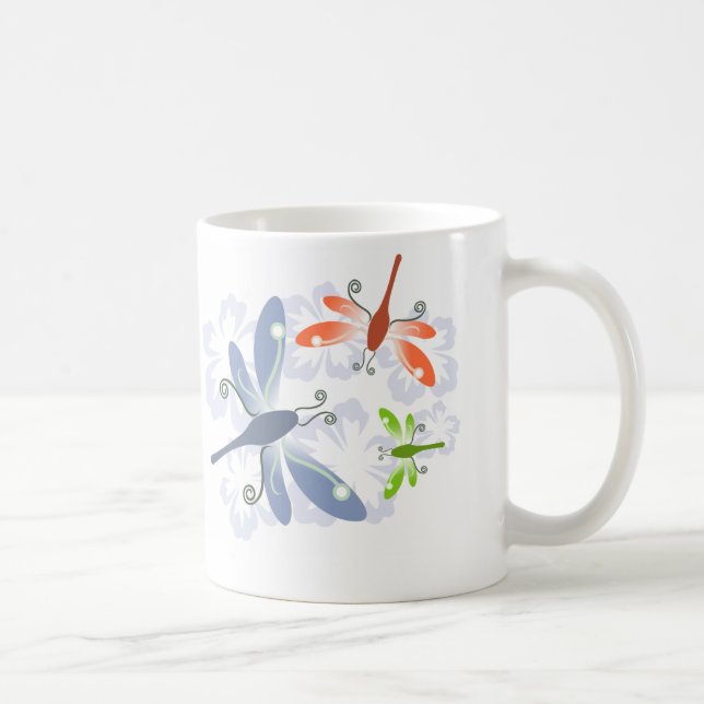 Libellen-Blume Kaffeetasse (Rechts)