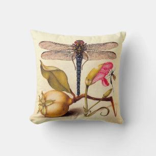 Libellen-Botanische-Natur-Wildlife-Hoefnagel-Kunst Kissen