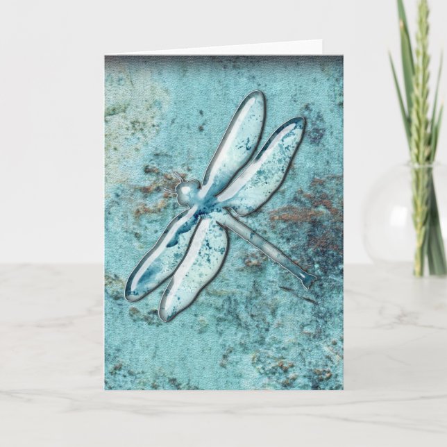 Libellen, Damselflies und Blume Grußkarten Karte (Vorderseite)
