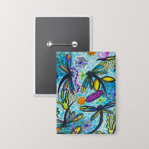 Libellen-Fantasie  Button