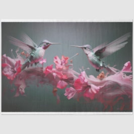 Libellen flattern über der Pfirsichentotseite der Seidenpapier