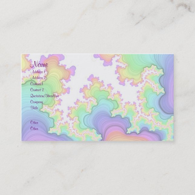 Libellen-Fraktal-Visitenkarte Visitenkarte (Vorderseite)