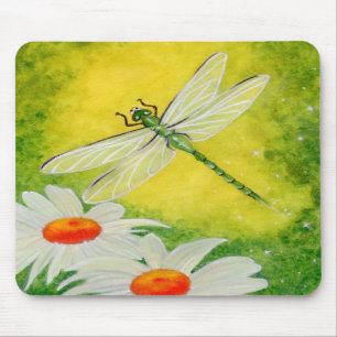 Libellen-Gänseblümchen Mousepad
