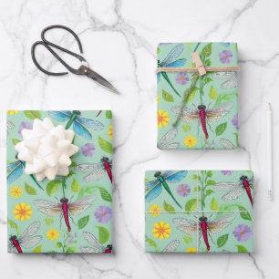 Libellen-Garten Geschenkpapier Set