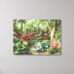 "Libellen-Garten-" Leinwand-Druck Alan Giana Leinwanddruck