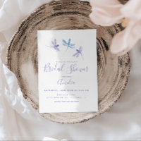 Libellen Handbemalt Lila Blau Brautparty 