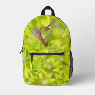 Libellen-Herz-Natur-Art Mädchen Hoodie Bedruckter Rucksack
