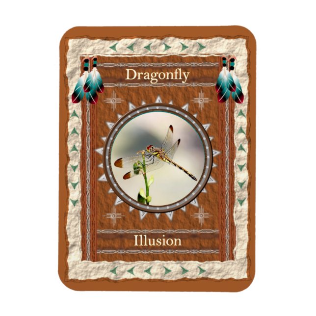 Libellen-Illusions-Energie Magnet (Vertikal)