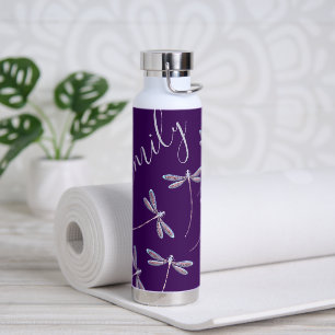 Libellen im Flug personalisiert Trinkflasche