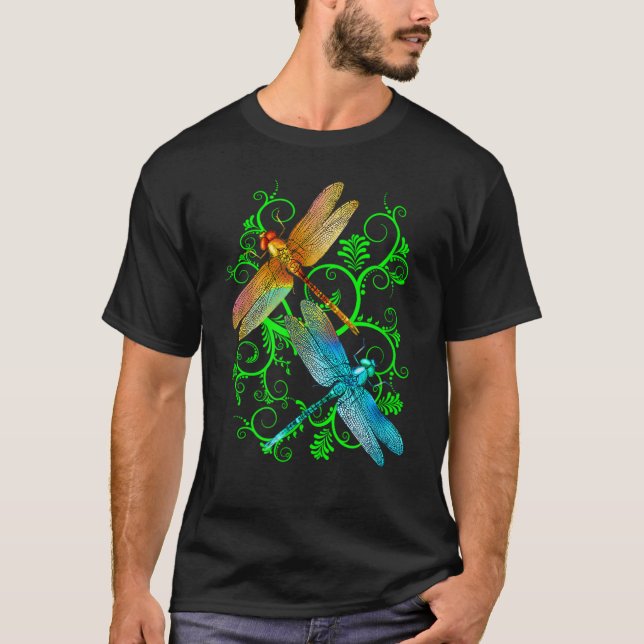Libellen im Garten T-Shirt (Vorderseite)