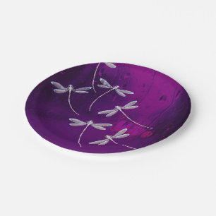 Libellen im Wasser Pappteller