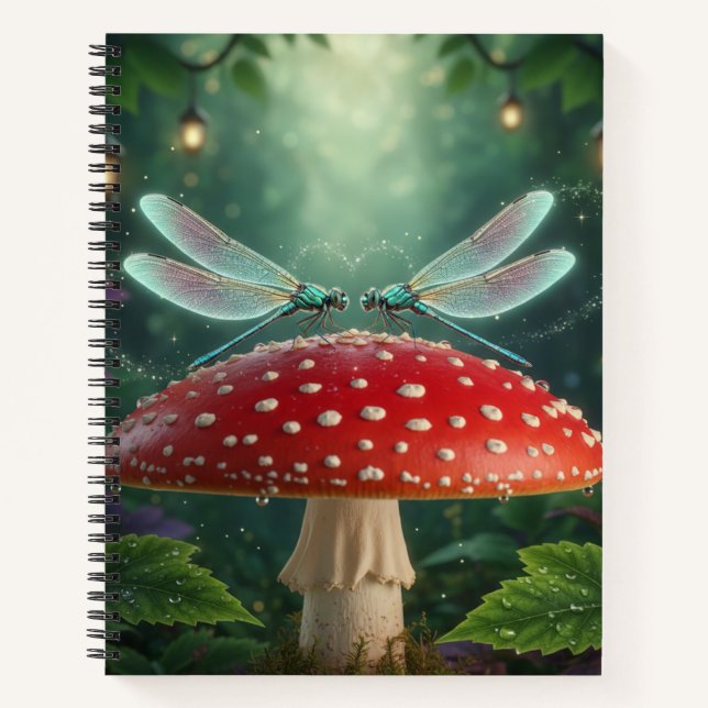 Libellen in der Liebe - Whimsikische Träume niedli Notizbuch (Vorderseite)