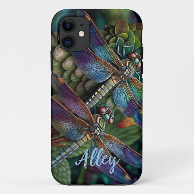 Libellen in einem farbenfrohen Garten mit Namen Case-Mate iPhone Hülle (Rückseite)