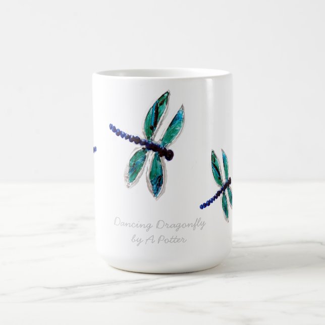 Libellen-Kunst Kaffeetasse (Mittel)