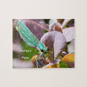 Libellen-Makrofoto personalisiertes Puzzle