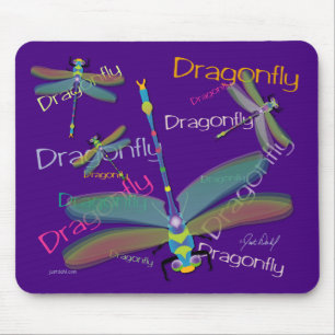 Libellen-Mauspad - Lila Mousepad