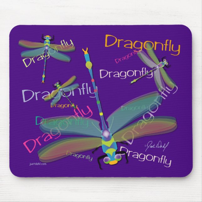 Libellen-Mauspad - Lila Mousepad (Vorne)