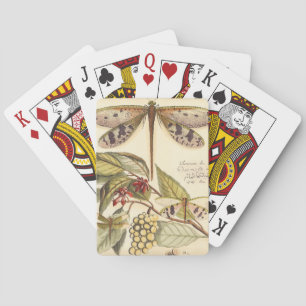 Libellen mit Blätter und Obst Spielkarten